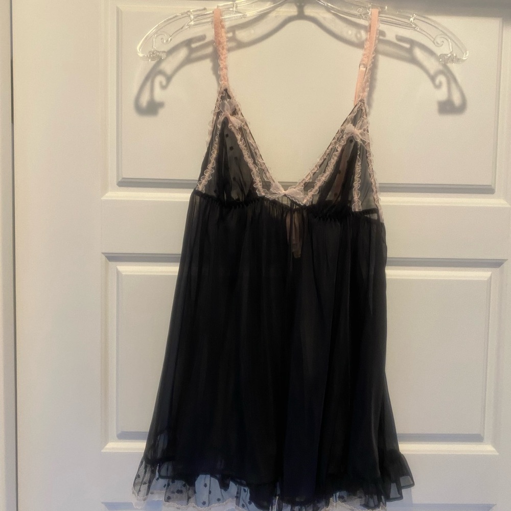 New with tags, Victoria’s Secret black, sheer lingerie set size medium